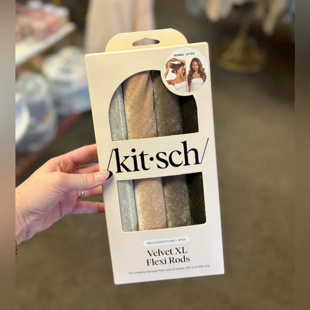 Kitsch Velvet XL Flexi Rods - Gold/Silver/Olive